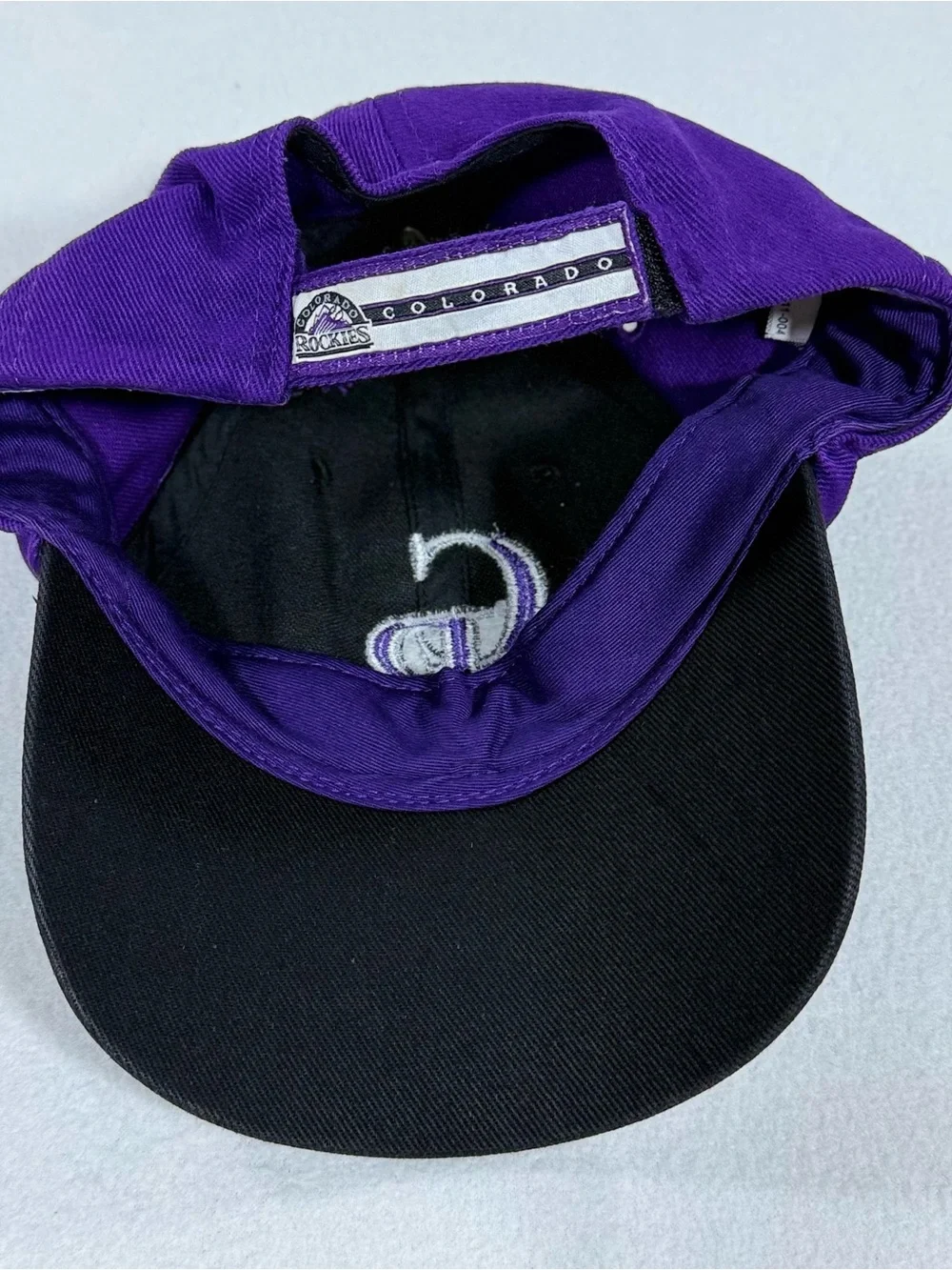 '47 Colorado Rockies MLB Baseball Youth Adjustable Cap Hat Black Purple Big Logo
